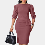 Claudine Bloom | Elegant Midi Dress with Ruffles