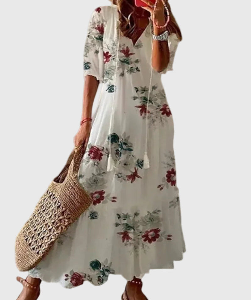 Sofia | Boho Vintage Ljetna Maxi Haljina