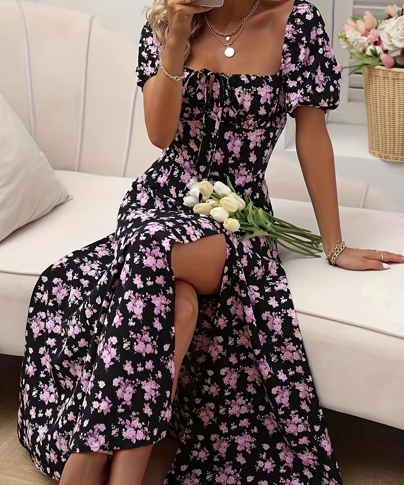 La Scintilla | Elegantna Haljina s Cvjetnim Uzorkom Chloé