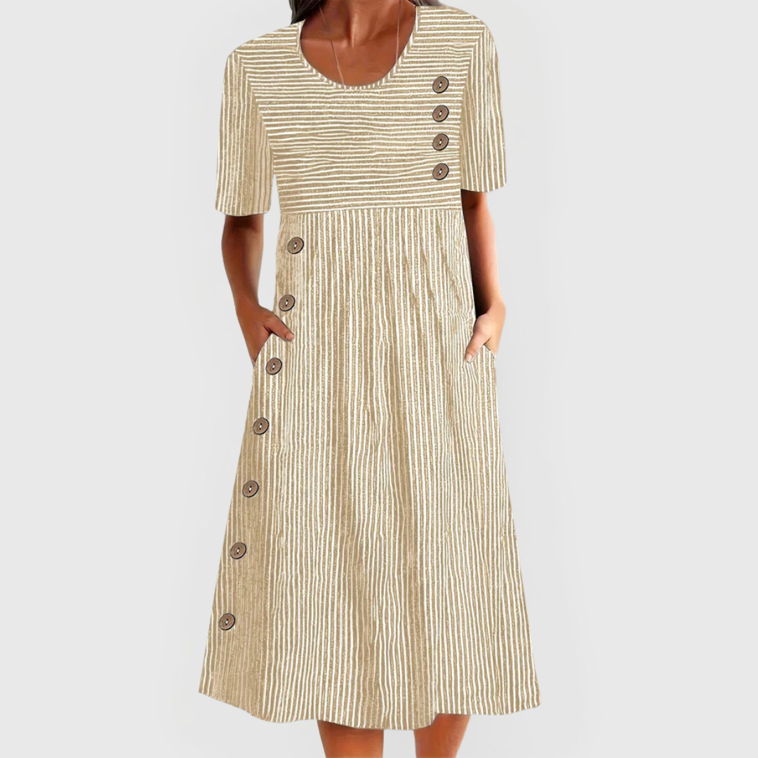 Wanda Prugasta Midi Dress