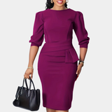 Claudine Bloom | Elegant Midi Dress with Ruffles
