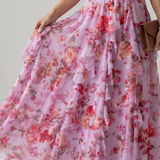 Nori | Halter vrat Ruched korzet cvjetna maxi haljina