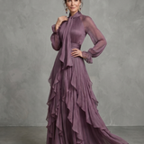 Demetria | Haljina s Ruffles i Vezicom oko Vrata