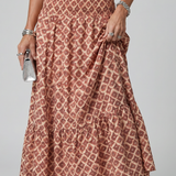Amira | Halter Geometrijski Print Izrezani Midi Haljina
