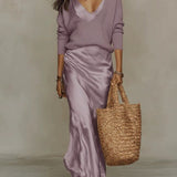 Elena | Satin Midi Dress