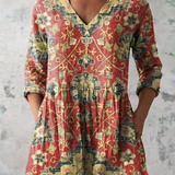 Dahlia | Duga V-Neck Blouse