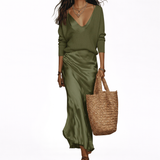 Elena | Satin Midi Dress
