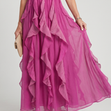 Orea | Halter Maxi Haljina s Ruffles