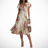 La Scintilla | Elegantna Haljina s Cvjetnim Drappiranim Uzorkom Camille