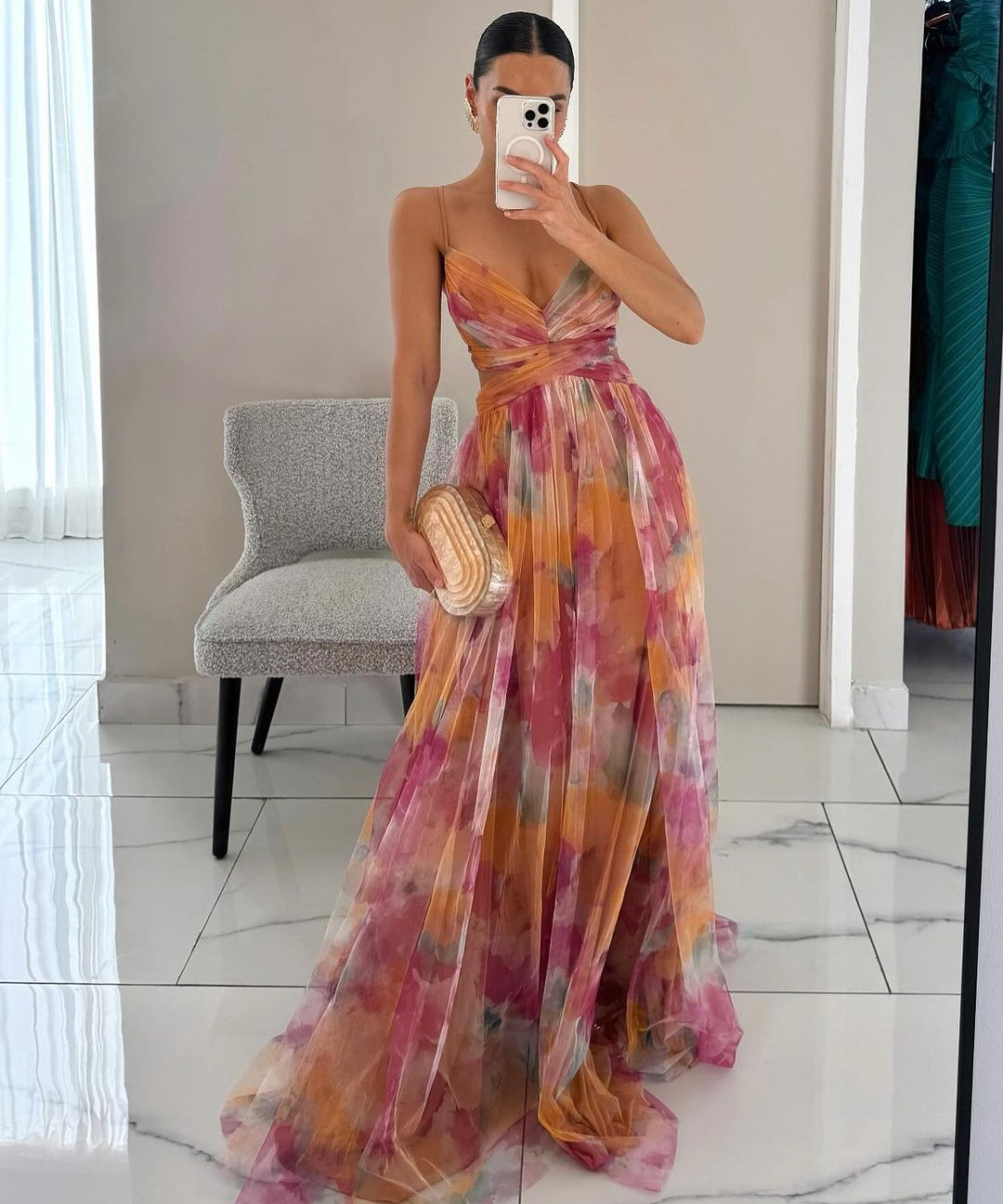 La Scintilla | Maxi Haljina s Cvjetnim Uzorkom Elegancije