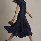 Adriana - Midi haljina od vintage svile