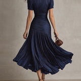 Adriana - Midi haljina od vintage svile