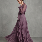 Demetria | Haljina s Ruffles i Vezicom oko Vrata