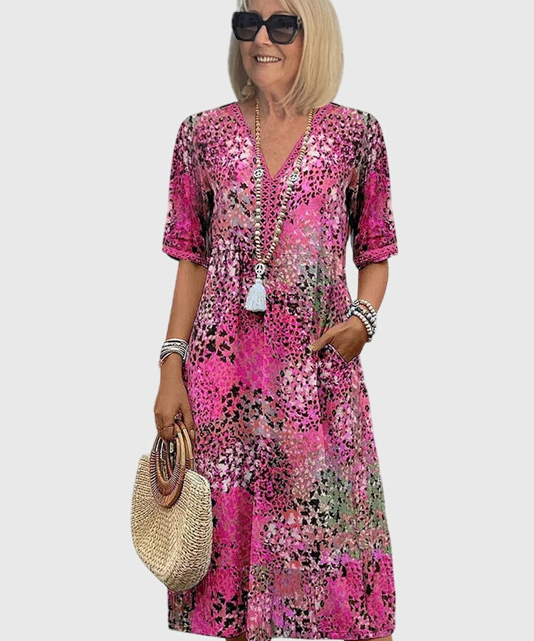 Bella | Elegant Floral Midi Dress