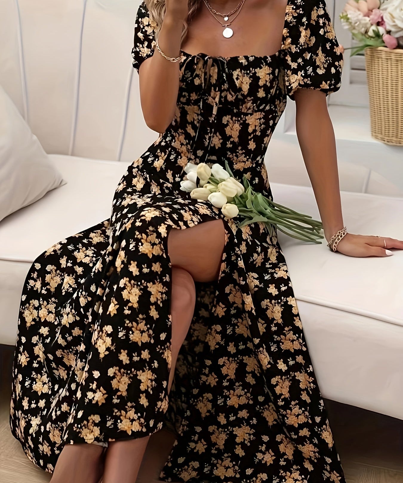 La Scintilla | Elegantna Haljina s Cvjetnim Uzorkom Chloé