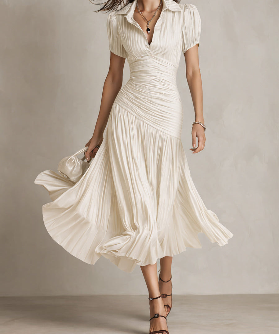 Adriana - Midi haljina od vintage svile