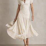 Adriana - Midi haljina od vintage svile