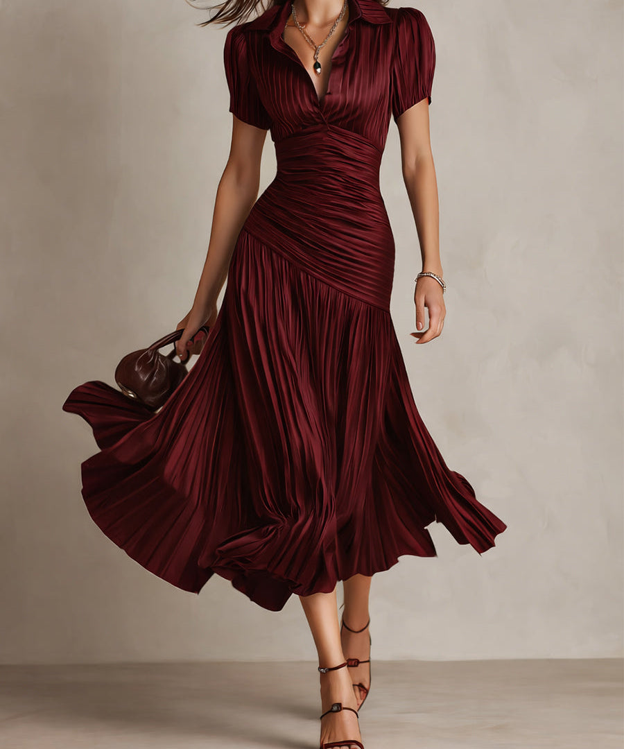 Adriana - Midi haljina od vintage svile