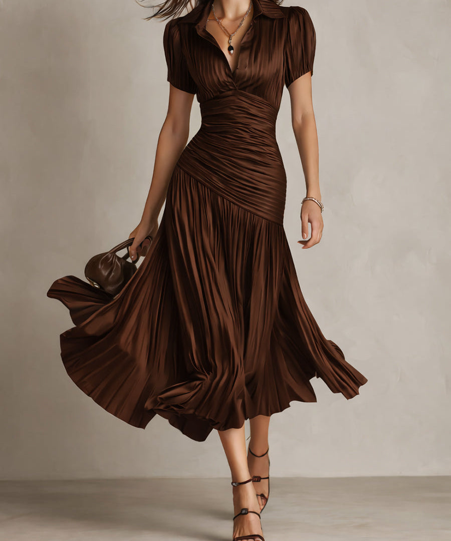 Adriana - Midi haljina od vintage svile