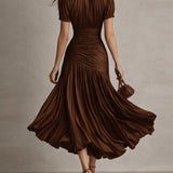 Adriana - Midi haljina od vintage svile