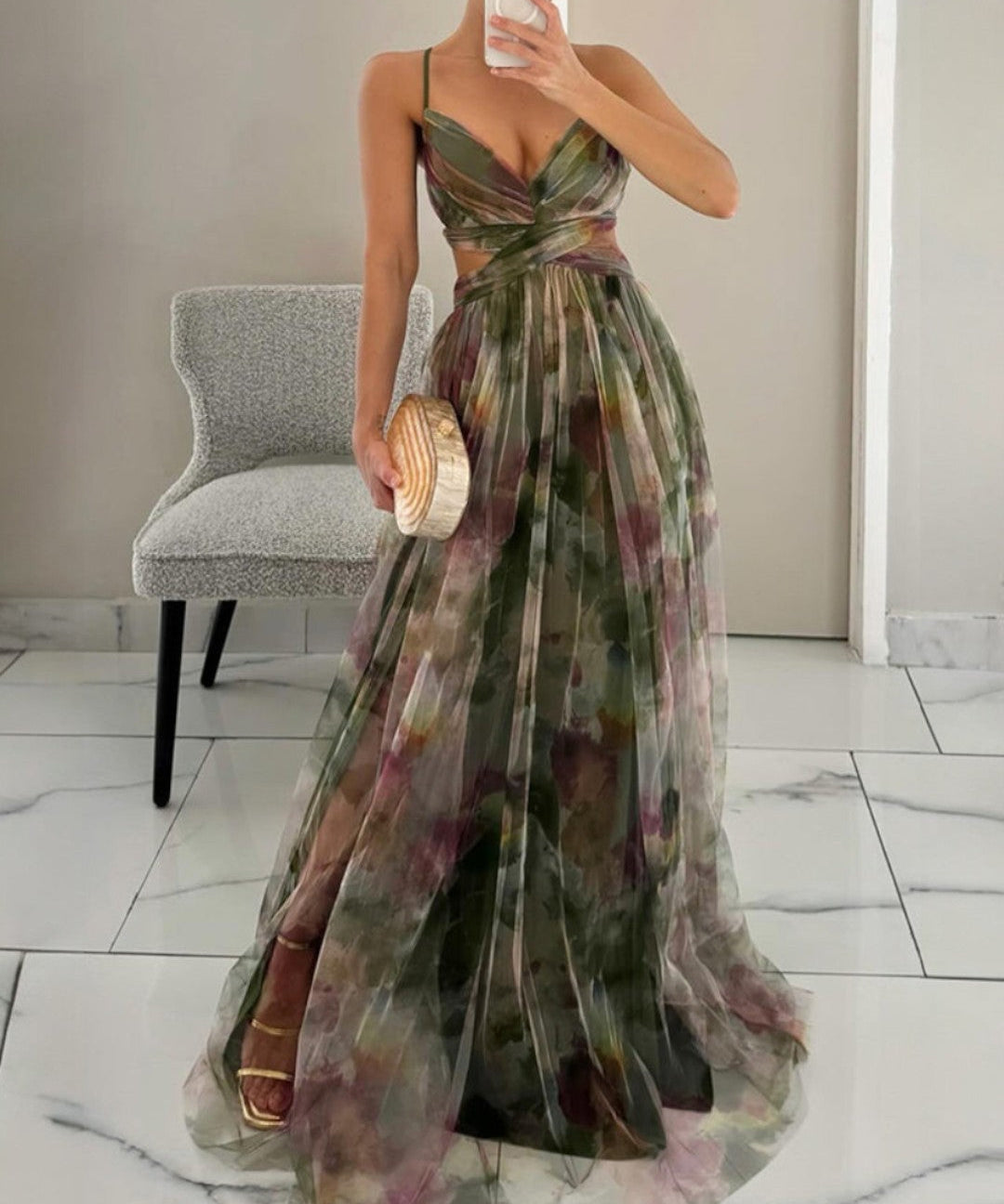 La Scintilla | Maxi Haljina s Cvjetnim Uzorkom Elegancije
