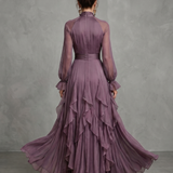 Demetria | Haljina s Ruffles i Vezicom oko Vrata