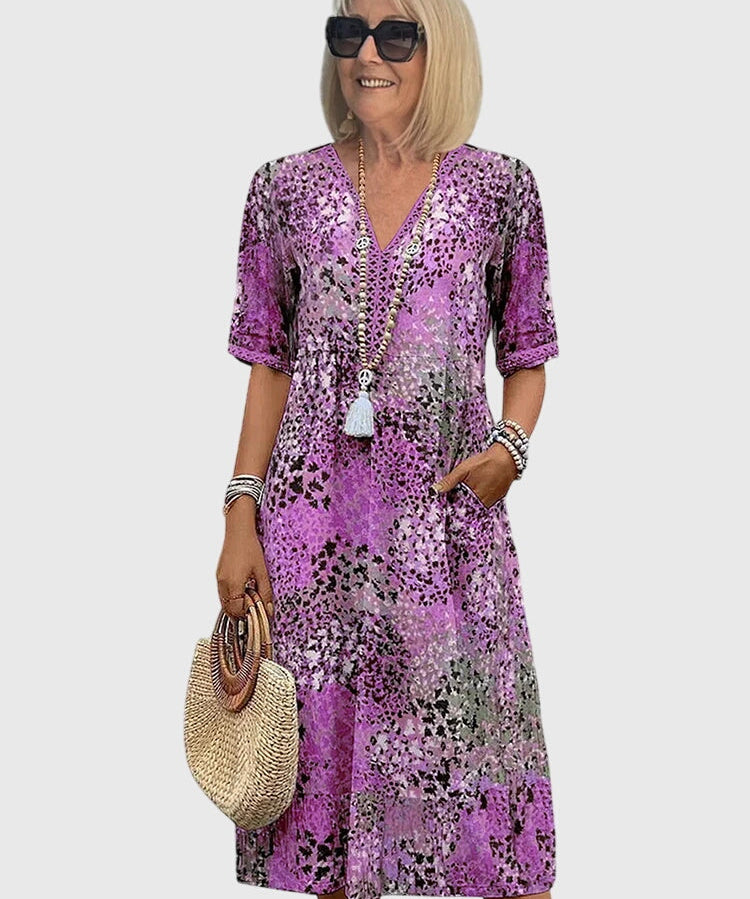 Bella | Elegant Floral Midi Dress