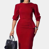 Claudine Bloom | Elegant Midi Dress with Ruffles