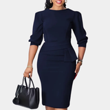 Claudine Bloom | Elegant Midi Dress with Ruffles