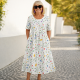 Robin | Cvjetna Midi Haljina" can be rewritten as "Robin | Floral Midi Dress.