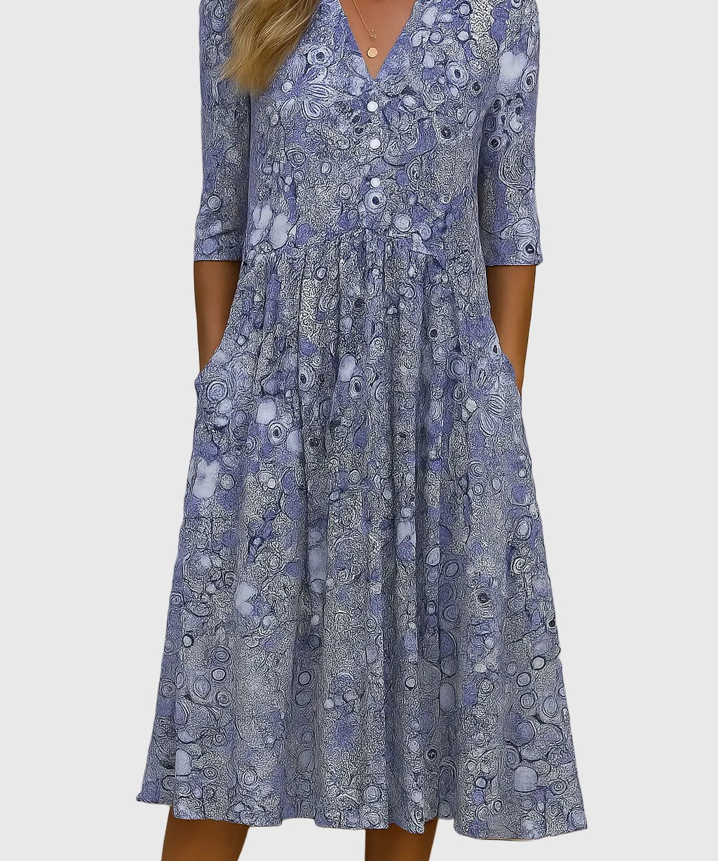 Harlow | Elegantna Midi Haljina s V-Izrezom