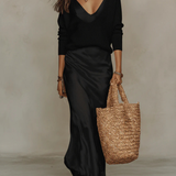Elena | Satin Midi Dress