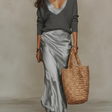 Elena | Satin Midi Dress