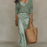 Elena | Satin Midi Dress