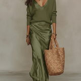 Elena | Satin Midi Dress