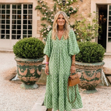 Apolline | Midi Dress with Three-Quarter Sleeves and V-Neck