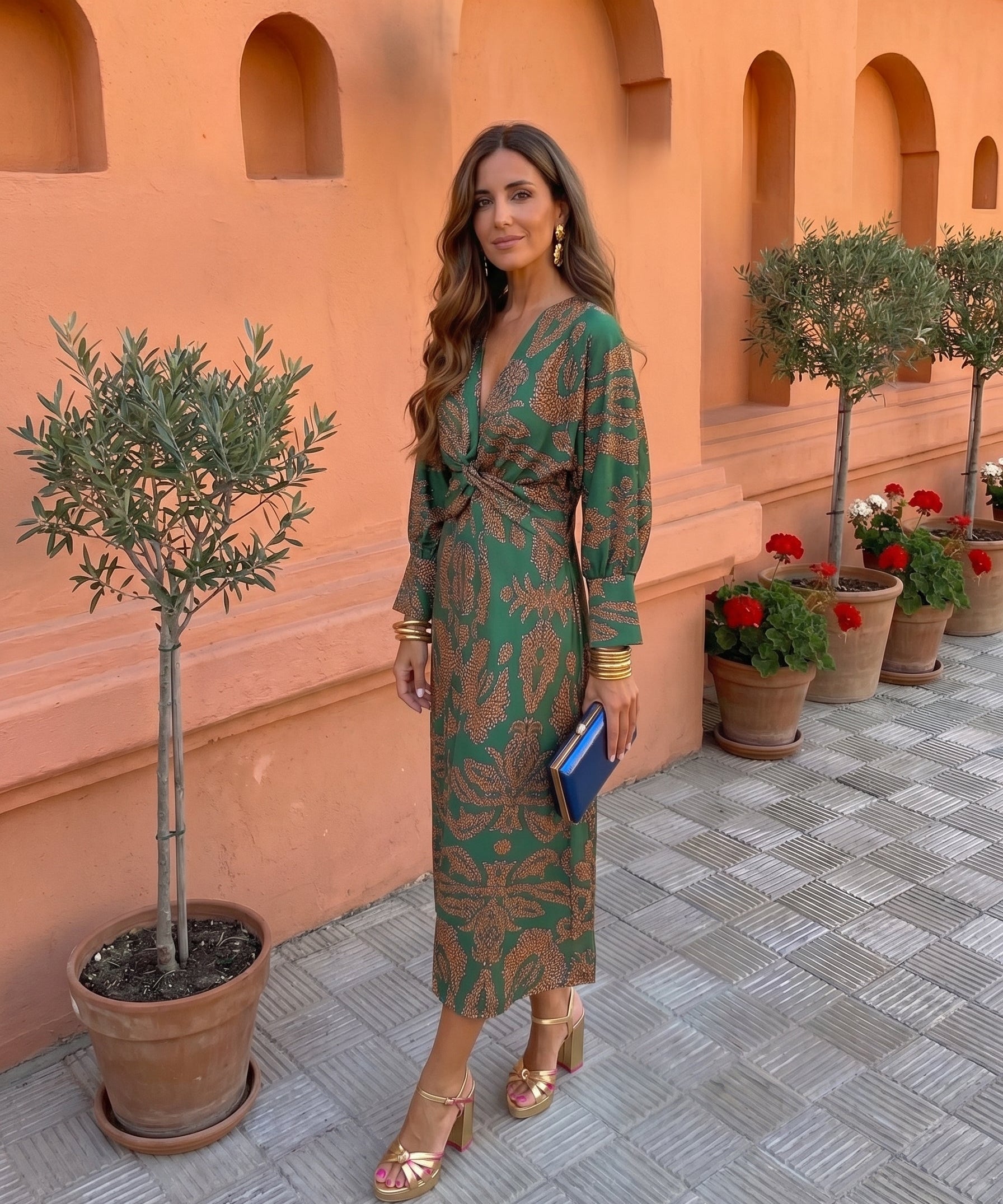 Silvia™ | Midi haljina s uzorkom
