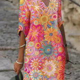 Annie | Vibrant Floral Midi Dress