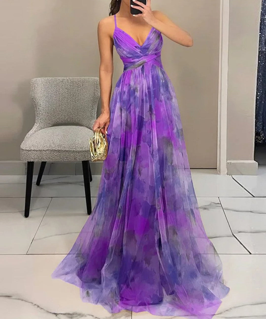 La Scintilla | Maxi Haljina s Cvjetnim Uzorkom Elegancije