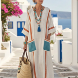Noemi | Maxi Dress with V-Neck and Half Sleeves
