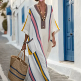 Noemi | Maxi Dress with V-Neck and Half Sleeves
