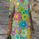 Annie | Vibrant Floral Midi Dress