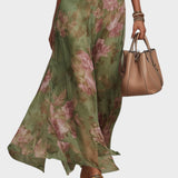 Livia | Elegantna Maxi Halter Haljina s Cvjetnim Uzorkom
