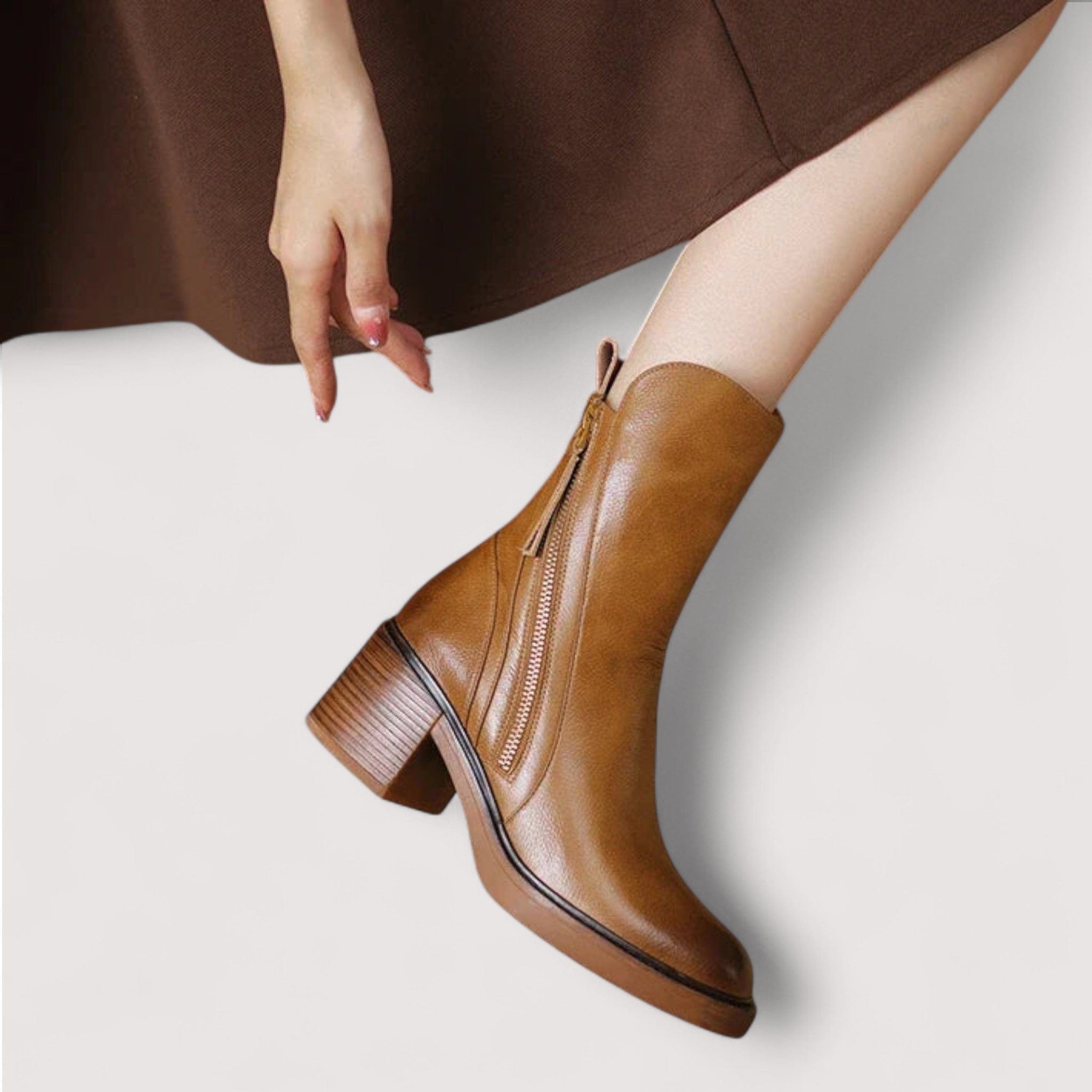 Adriana™ | Kožne Ankle Boots - nadiazagreb