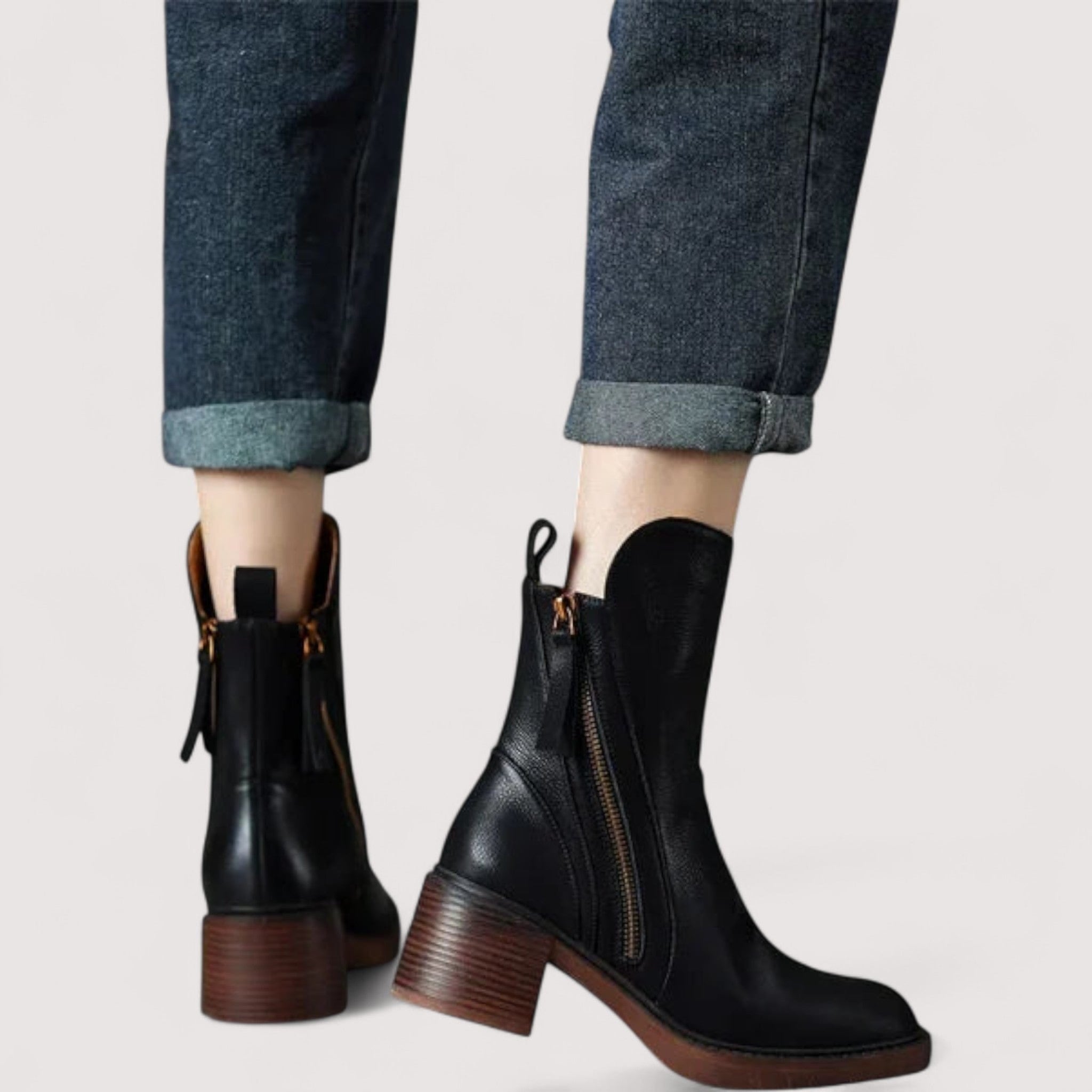 Adriana™ | Kožne Ankle Boots - nadiazagreb