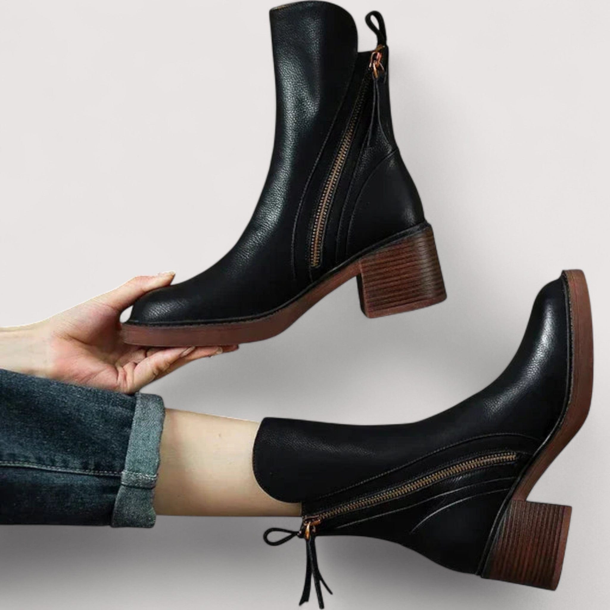 Adriana™ | Kožne Ankle Boots - nadiazagreb
