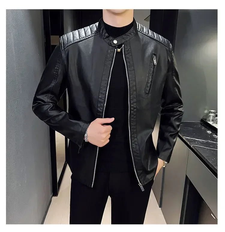 Adrien™ | Elegantna uska kožna jakna - nadiazagreb