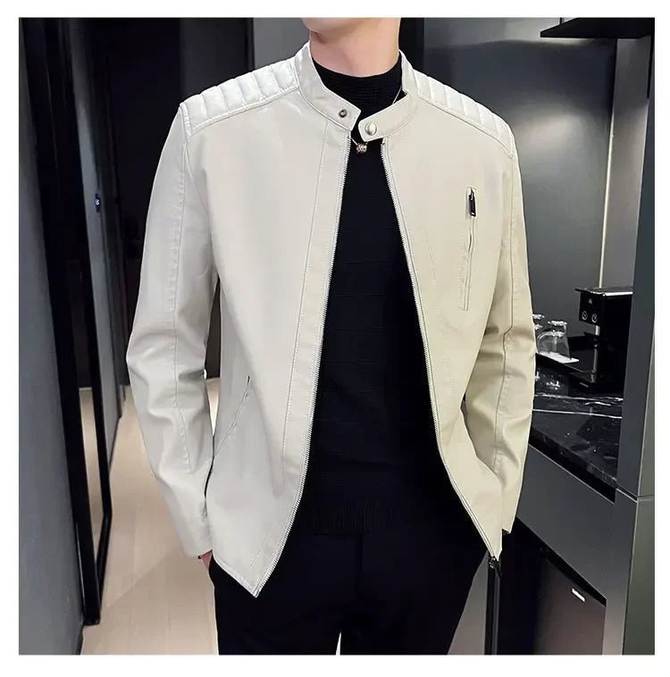 Adrien™ | Elegantna uska kožna jakna - nadiazagreb
