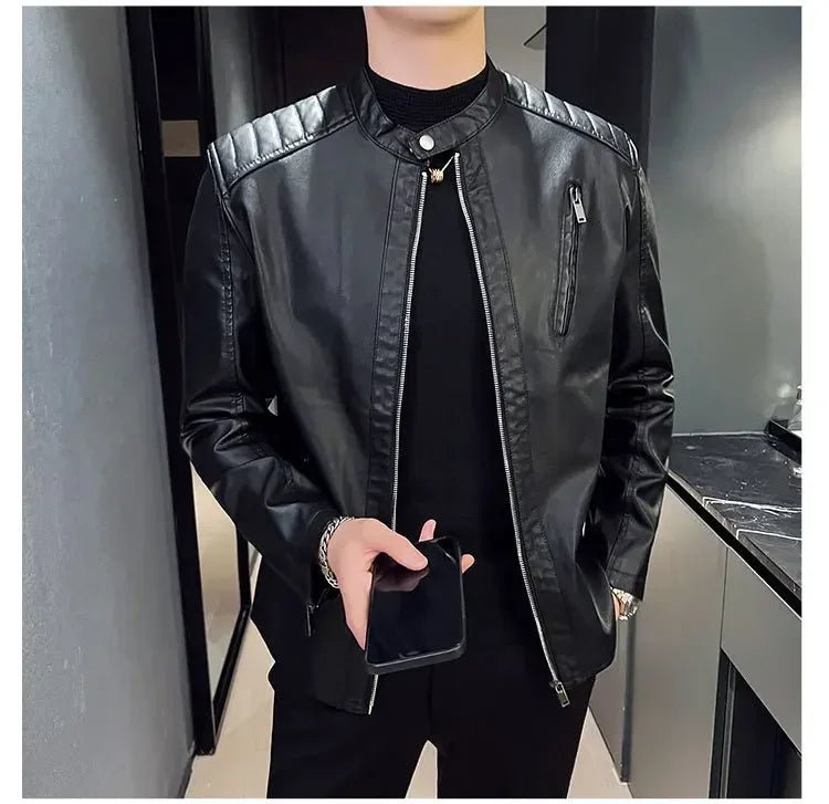 Adrien™ | Elegantna uska kožna jakna - nadiazagreb