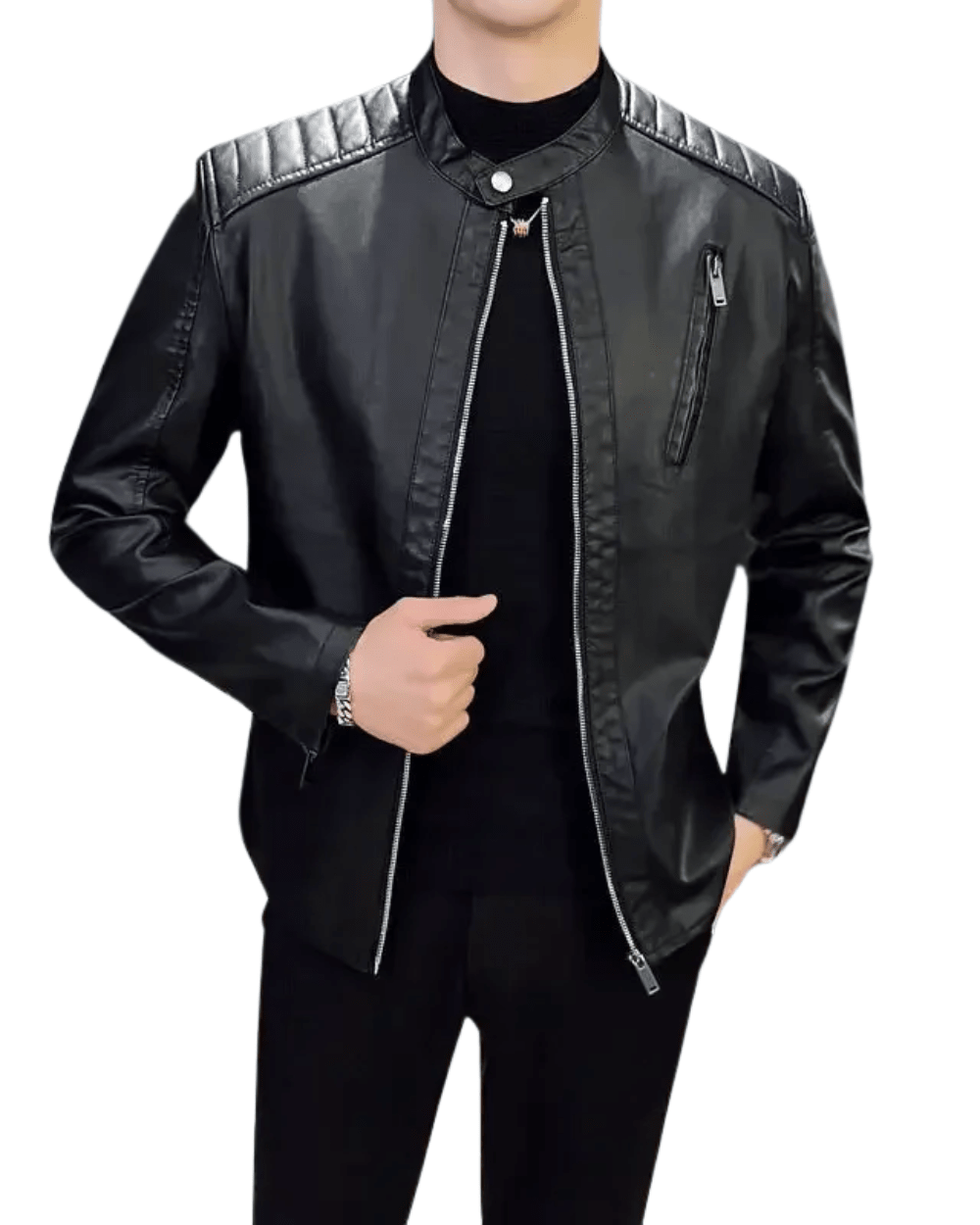 Adrien™ | Elegantna uska kožna jakna - nadiazagreb